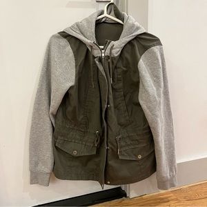 H&M Green Sweatshirt Jacket